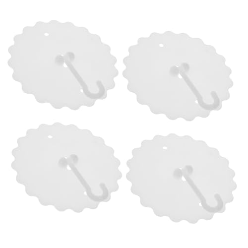 HONMEET 4 Stück Haken Für Saugnapf Wiederverwendbar Schlafzimmer Deckenhänge Bett Wand Drinnen Haken Zum Aufhängen Kleine Plastikhaken Für Die Decke Abs Weiß HONMEET 4 Stück Haken Für Saugnapf Wiederverwendbar Schlafzimmer Deckenhänge Bett Wand Drinnen Haken Zum Aufhängen Kleine Plastikhaken Für Die Decke Abs Weiß von HONMEET