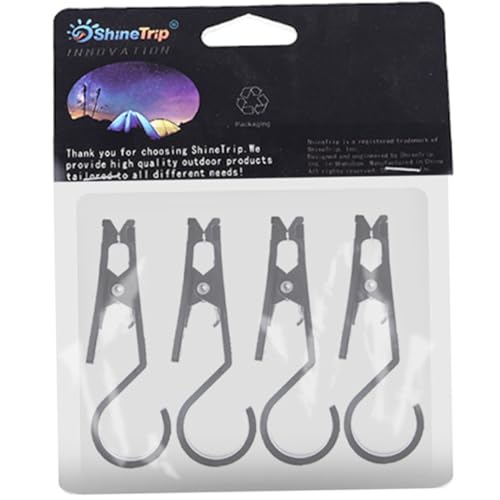 HONMEET 4 Stück Multifunktionale Zeltklemme Kunststoff mit Stabilem Pressverschluss rutschfest und Frostbeständig zur Sicheren Befestigung von Dicken Planen und Sonnensegeln Beim Camping von HONMEET