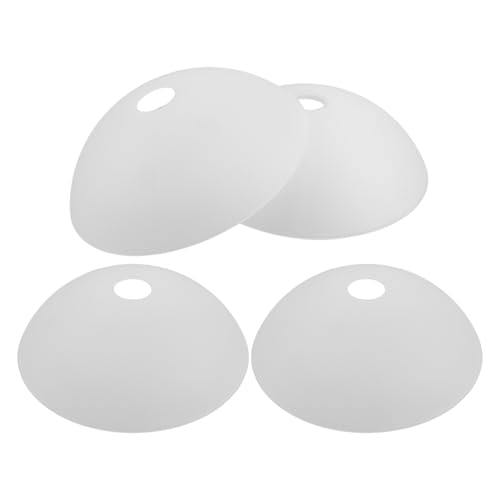 HONMEET 4 Stück PVC Lampenschirme Weiße Abdeckung für Steh Tischlampen Leichte Langlebige Lampenschirme für Wohnzimmer Schlafzimmer Sanfte Beleuchtung Minimalistisches Design von HONMEET