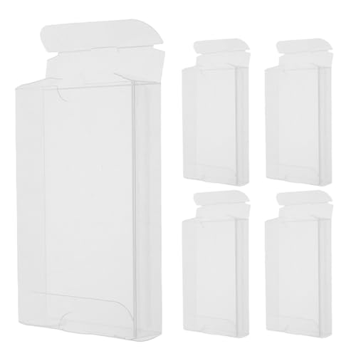 HONMEET 5 Stück Teiliges PVC Kassettenschachtel Transparente Aufbewahrungsbox für Kassetten Staubdicht Feuchtigkeitsgeschützt Kompakt und Portabel Stapelbares Design für Musikliebhaber von HONMEET