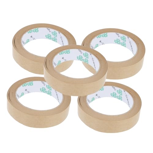 HONMEET 5 Stück Teiliges Umweltfreundliches Kraftpapier packband Wasserfestes Selbstklebendes Verpackungsband mit Starker Haftung Reißfestes Bundled Paper Tape für Kartonversand und HONMEET 5 Stück Teiliges Umweltfreundliches Kraftpapier packband Wasserfestes Selbstklebendes Verpackungsband mit Starker Haftung Reißfestes Bundled Paper Tape für Kartonversand und von HONMEET