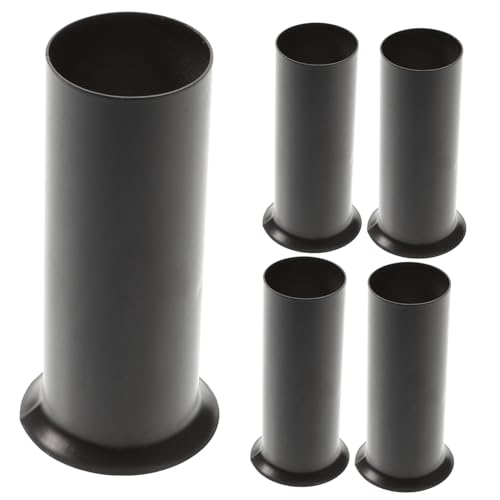 HONMEET 6 Stück Teiliges Metall-kronleuchter Hülsen Schwarz Stabile Kerzenhülsen Lampenfassung Abdeckung Ersatzteile für Pendelleuchten und Tischlampen Robust und Formbeständig von HONMEET