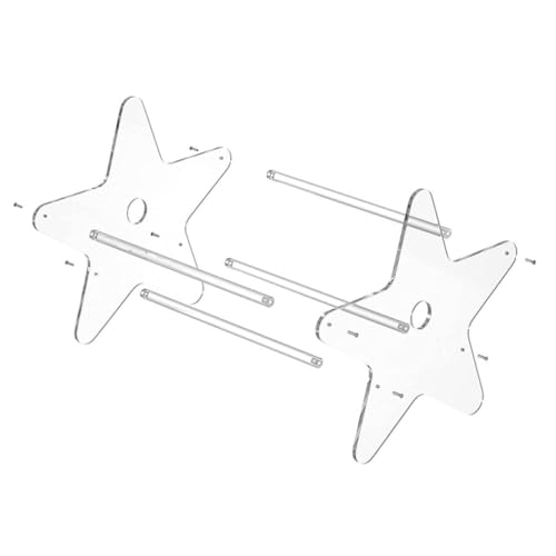 HONMEET Acryl Vinyl-schallplattenhalter Desktop Organizer mit Großem Fassungsvermögen Transparenter Aufbewahrungsständer für Musik-alben Kreatives Stern-Design für Büro Zuhause Studium von HONMEET