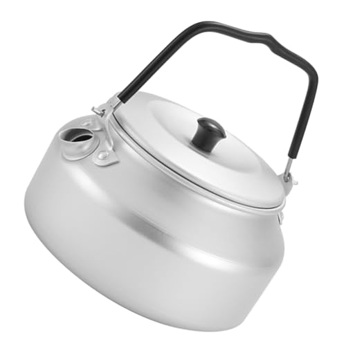 HONMEET Aluminiumlegierung Wasserkocher mit Großem Mund Hitzebeständig Leichter Camping Wasserkocher für Tee und Kaffeegenuss Geeignet für Gas und Induktionsherde Tragbar und Langlebig von HONMEET