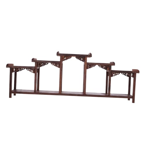 HONMEET Antikes Holz Display Regal aus Chicken Wing Wood Eleganter Mehrzweck Organizer für Figuren und Teedosen Platzsparender Dekorativer Stand für Wohnzimmer und Küche HONMEET Antikes Holz Display Regal aus Chicken Wing Wood Eleganter Mehrzweck Organizer für Figuren und Teedosen Platzsparender Dekorativer Stand für Wohnzimmer und Küche von HONMEET