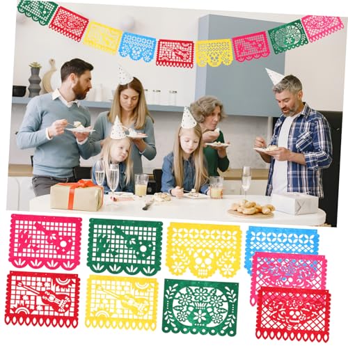 HONMEET Day Of The Dead Banner aus Leichtem Vliesstoff Buntes Mexikanisches Partydekor mit Traditionellen Mustern Einfache Aufhängung Vielseitig für Innen und Außen für Fiesta und HONMEET Day Of The Dead Banner aus Leichtem Vliesstoff Buntes Mexikanisches Partydekor mit Traditionellen Mustern Einfache Aufhängung Vielseitig für Innen und Außen für Fiesta und von HONMEET