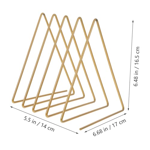 HONMEET Dreieckiger Bücherhalter aus Multifunktionales Aufbewahrungsregal für Zeitschriften und Zeitungen Kleiner Goldfarbener Desktop Organizer für Büro Schule und Zuhause HONMEET Dreieckiger Bücherhalter aus Multifunktionales Aufbewahrungsregal für Zeitschriften und Zeitungen Kleiner Goldfarbener Desktop Organizer für Büro Schule und Zuhause von HONMEET