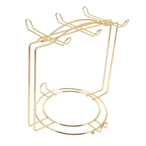 HONMEET Edelstahl Tassen Teller-organizer Küchenregal Platzsparend Stabiles Gestell für Kleine Teller Multifunktionaler Küchenschrank Arbeitsplatten-organizer in Gold Geeignet für Kaffee von HONMEET