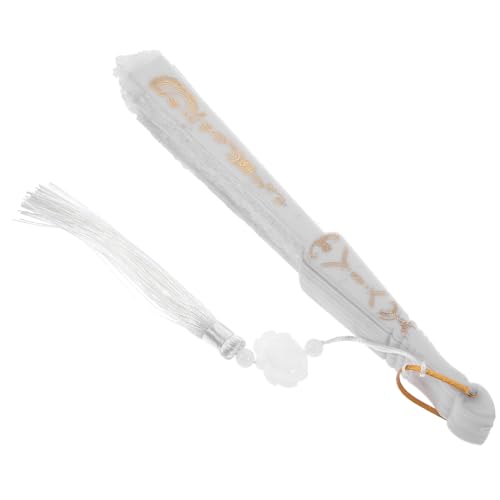 HONMEET Eleganter Faltbarer Handfächer mit Weißer Spitze und Quaste Leichter Tragbarer Handventilator aus Robustem PP und Metall für Wanddekoration und Chinesische Kulturfans HONMEET Eleganter Faltbarer Handfächer mit Weißer Spitze und Quaste Leichter Tragbarer Handventilator aus Robustem PP und Metall für Wanddekoration und Chinesische Kulturfans von HONMEET