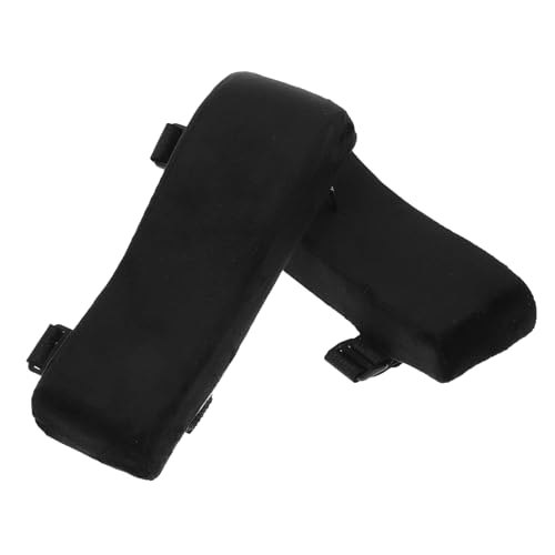 HONMEET Ergonomische Memory Schaum Armlehnen Polster Bequeme Bürostuhl Armrest Pads zur Armstütze Erhöhung Weich Gepolstert für Langes Arbeiten und Entspanntes Sitzen Schwarz von HONMEET