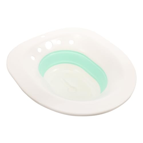 HONMEET Faltbarer Sitzbad-bidet für Zuhause Platzsparend Robustes Material Passend für Standard-toilettensitze und Pflege-stühle für Schwangere Senioren und Hämorrhoidenpflege Weiß-grün HONMEET Faltbarer Sitzbad-bidet für Zuhause Platzsparend Robustes Material Passend für Standard-toilettensitze und Pflege-stühle für Schwangere Senioren und Hämorrhoidenpflege Weiß-grün von HONMEET