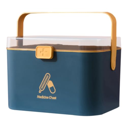 HONMEET Große Mehrschichtige Medizinbox mit Transparentem Deckel Stabilem Material und Praktischem Tragegriff Vielseitig Nutzbar für Medikamente Kosmetik und Lebensmittel für Zuhause und HONMEET Große Mehrschichtige Medizinbox mit Transparentem Deckel Stabilem Material und Praktischem Tragegriff Vielseitig Nutzbar für Medikamente Kosmetik und Lebensmittel für Zuhause und von HONMEET