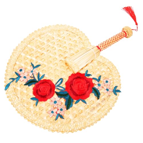 HONMEET Handgefertigter natürlicher Handfächer Sommerlich Tragbar Leicht Kühlend für Party und Outdoor Nutzung Eleganter Traditioneller Fächer mit Natürlicher Textur für Damen HONMEET Handgefertigter natürlicher Handfächer Sommerlich Tragbar Leicht Kühlend für Party und Outdoor Nutzung Eleganter Traditioneller Fächer mit Natürlicher Textur für Damen von HONMEET