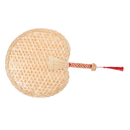 HONMEET Handgewebter Chinesischer Sommer-handfächer aus Natürlichem Weizenstroh Tragbarer Leichter Handventilator mit Vintage Stil Dekorativer Runder Fächer für Party Strand und Innenraum HONMEET Handgewebter Chinesischer Sommer-handfächer aus Natürlichem Weizenstroh Tragbarer Leichter Handventilator mit Vintage Stil Dekorativer Runder Fächer für Party Strand und Innenraum von HONMEET