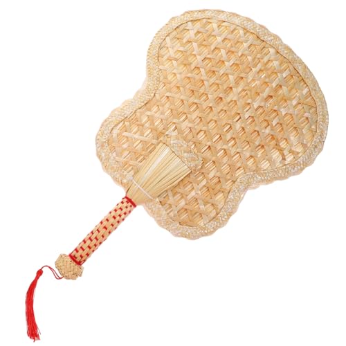 HONMEET Handgewebter Weizenstroh-handfächer Handgefertigter Chinesischer Sommerfächer mit Spitzenbesatz Dekorativer Stabiler Handventilator für Raumkühlung und Wohnraumdekoration HONMEET Handgewebter Weizenstroh-handfächer Handgefertigter Chinesischer Sommerfächer mit Spitzenbesatz Dekorativer Stabiler Handventilator für Raumkühlung und Wohnraumdekoration von HONMEET