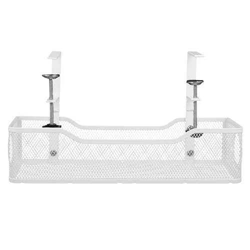 HONMEET Kabelhalter unter Tisch Kabelmanagement Halterung Verstellbar Metallkorb Kabelkorb Schreibtisch Organizer für Büro und Zuhause von HONMEET