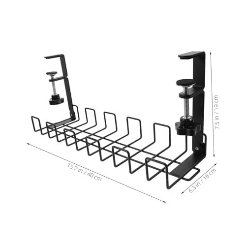 HONMEET Kabelmanagement Schreibtisch Untertisch Kabelhalter Verstellbar Robust Belastbar für Ordentliche Kabelaufbewahrung und Platzsparendes Organizer Rack in Schwarz HONMEET Kabelmanagement Schreibtisch Untertisch Kabelhalter Verstellbar Robust Belastbar für Ordentliche Kabelaufbewahrung und Platzsparendes Organizer Rack in Schwarz von HONMEET