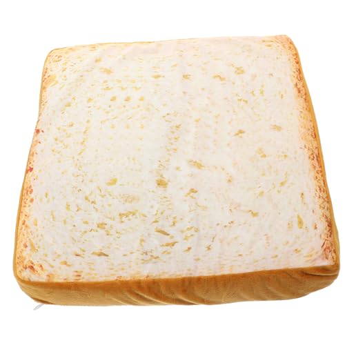 HONMEET Lustiges Toastbrot Sitzkissen Weiches Abnehmbares Plüsch Katzen schlafkissen Gemütliche Brotscheiben Matte für Haustiere rutschfeste Tragbare Tiermatte für Zuhause und Reisen von HONMEET