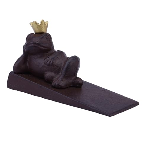 HONMEET Robuster Gusseisen Türstopper Keilform Winddichter Türpuffer für Büro Hotel Badezimmer Bodenmontage ohne Bohren Stabiler Zugluftstopper und Praktisches Türfeststeller Zubehör von HONMEET