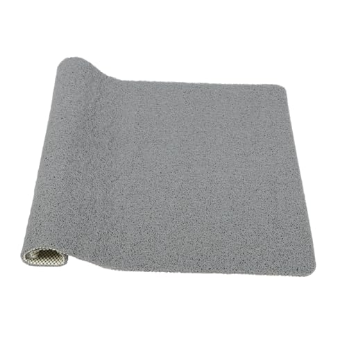 HONMEET Rutschfester PVC Badteppich Grauer Badezimmerteppich Bodenmatte Weicher Rutsch Vorleger Für Dusche Wc Wohnzimmer Schlafzimmer von HONMEET
