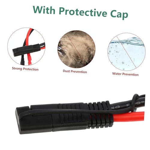 HONMEET Sae Anschlusskabel mit Querschnitt Ringkabelbaum Wetterfestes Auto Verlängerungskabel für Motorrad Traktor Ersatz für Defekten Batterie Ladekabelanschluss HONMEET Sae Anschlusskabel mit Querschnitt Ringkabelbaum Wetterfestes Auto Verlängerungskabel für Motorrad Traktor Ersatz für Defekten Batterie Ladekabelanschluss von HONMEET