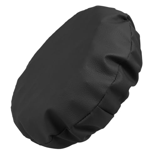 HONMEET Runder Hockerbezug Schwarzem Kunstleder Elastisch Und Für Barhocker Und Stühle Schützt Vor Abnutzung Und Schmutz Einfache Installation Und Design von HONMEET