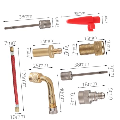 HONMEET Teiliges Ventiladapter Auto Motorrad und Fahrrad Leichter Luftanschluss Kompatibel mit Britischen Französischen und Amerikanischen Ventilen Einfache Installation Vielseitig für HONMEET Teiliges Ventiladapter Auto Motorrad und Fahrrad Leichter Luftanschluss Kompatibel mit Britischen Französischen und Amerikanischen Ventilen Einfache Installation Vielseitig für von HONMEET