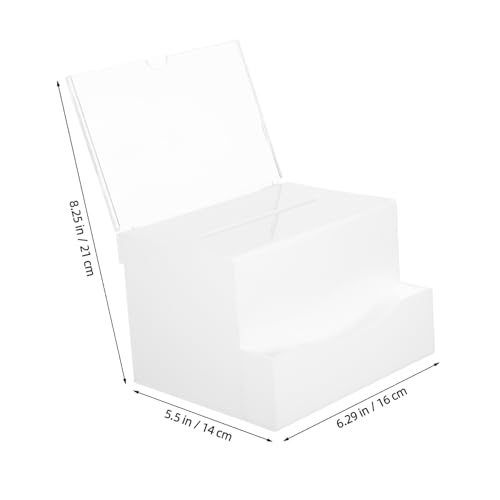 HONMEET Transparente Acryl Wahlurne mit Sicherem Schloss Leichte und Tragbare Spendendose für Schule Büro und Veranstaltungen Robuste und Langlebige Box für Vorschläge und Loskarten von HONMEET