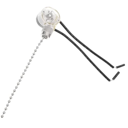 HONMEET Zugkettenschalter für Deckenventilator und Lampen Langlebiger Nickel metallzug Einfacher Einbau Praktischer Lichtschalter Ersatzteil für Lampen und Deckenleuchten Vielseitig HONMEET Zugkettenschalter für Deckenventilator und Lampen Langlebiger Nickel metallzug Einfacher Einbau Praktischer Lichtschalter Ersatzteil für Lampen und Deckenleuchten Vielseitig von HONMEET