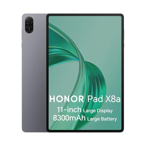 HONOR Pad X8a Tablet 64GB Speicher (Erweiterbar auf 1Tb) 8300mAh,11 Zoll 90Hz Display mit Schutz,Qualcomm SD 680,Wi-Fi/Android 14,Gray von HONOR