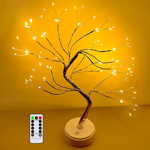 HONPHIER Lichterbaum Bonsai Baum Lichter 108 LED Baum Licht Einstellbare Baum Lampe Innen USB Lichterzweige mit Fernbedienung DIY Lichter Deko für Haus Zuhause Party Geburtstag Hochzeit (Warmweiß) von HONPHIER