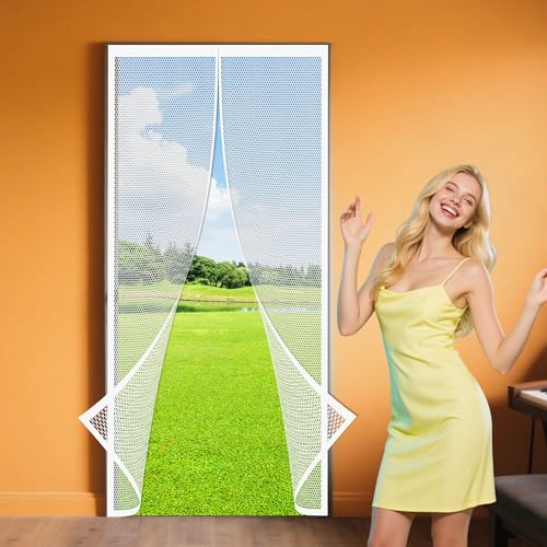 Fliegengitter Tür Magnet 78 x 202 cm Ohne Bohren Magnet Insektenschutz Balkontür für Balkontür Terrassentür, Weiß Fliegengitter Tür Magnet 78 x 202 cm Ohne Bohren Magnet Insektenschutz Balkontür für Balkontür Terrassentür, Weiß von HONQGAO