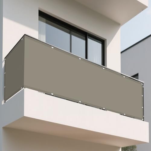 Sonnensegel Rechteckig 400 x 410 cm Rechteckig Wasserdicht 98% UV Schutz Nach Maß mit Ösen mit Spannseilen mit Ösen für Draußen Patio Terrasse Camping, Khaki von HONQGAO