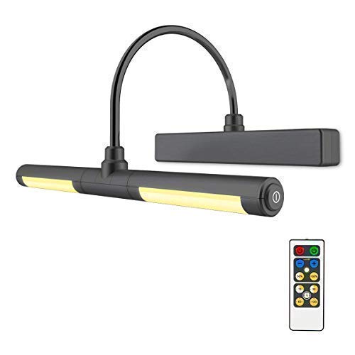 HONWELL Bilderleuchte LED Verstellbare LED Wandleuchte für Spiegel AA Batterie Betriebene mit Fernbedienungen 180° Schwenkarm von HONWELL