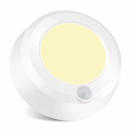 HONWELL LED Deckenleuchte, LED Deckenlampe mit Bewegungsmelder, Rund Deckenlampe mit Batterie,300 Lumen,Warmweiß Kabellos Badezimmerleuchte für Flur Speisekammer Treppe Schrank Eingangshalle Korridor von HONWELL