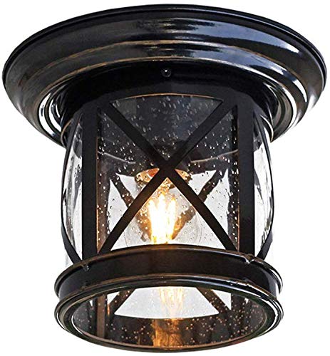 HONY-LIGHT Außendeckenleuchte Schwarzer Sweep Rost Feuchtigkeitsdicht Aluminiumguss Und Glas Deckenlampe Fur Außen/Innen Balkon Hauseingang Flur Wohnzimmer Schlafzimmer Küche 25.4 * 19.1 Cm HONY-LIGHT Außendeckenleuchte Schwarzer Sweep Rost Feuchtigkeitsdicht Aluminiumguss Und Glas Deckenlampe Fur Außen/Innen Balkon Hauseingang Flur Wohnzimmer Schlafzimmer Küche 25.4 * 19.1 Cm von HONY-LIGHT