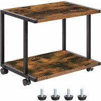 Hoobro - Druckertisch, Druckerständer mit verstellbaren Füßen und arretierbaren Rädern, Druckerwagen Industrie-Design, 42 x 28 x 33 cm, für Büro, von HOOBRO