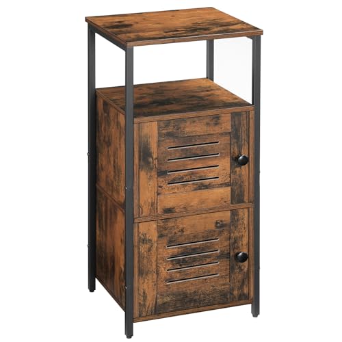 HOOBRO Beistellschrank, Nachttisch, Kommode Schrank, Sideboard mit offenen Ablagen für Wohnzimmer, Schlafzimmer, Flur, EBF13CW01G1 von HOOBRO