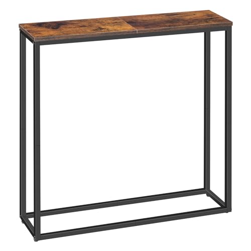HOOBRO Schmaler Konsolentisch, 75 cm Beistelltisch, Flurtisch, Kleiner Ausstellungstisch, Sofatisch für kleinen Raum, für Eingang, Flur, Vintagebraun-Schwarz EBF76XG01 HOOBRO Schmaler Konsolentisch, 75 cm Beistelltisch, Flurtisch, Kleiner Ausstellungstisch, Sofatisch für kleinen Raum, für Eingang, Flur, Vintagebraun-Schwarz EBF76XG01 von HOOBRO