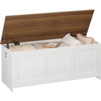 Truhen, Sitzbank mit Stauraum, Spielzeugkiste mit Deckel, 100 cm Aufbewahrungstruhe, Truhe mit Sicherheitsscharnier, Eingangsbereich, Schlafzimmer, Truhen, Sitzbank mit Stauraum, Spielzeugkiste mit Deckel, 100 cm Aufbewahrungstruhe, Truhe mit Sicherheitsscharnier, Eingangsbereich, Schlafzimmer, von HOOBRO