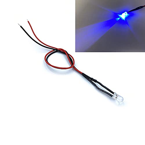 HOOCI 5 Stück ultrahelle 5 mm vorverdrahtete mit Halterungen, emittierende Dioden, Leuchten für Hobbyisten 3 V 5 V 6 V 9 V 12 V 24 V 36 V 48 V 110 V 220 V (Farbe: lila, Größe: 3 V) von HOOCI