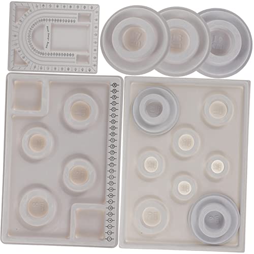 HOODANCOS 1 Satz Design -tablettset Halskettenbrett Perlenplatten Für Die Schmuckherstellung Juwelierscheibe Zur Herstellung Von Schmuck Tablett Für Schmuckdesign Kieselgel Grau von HOODANCOS