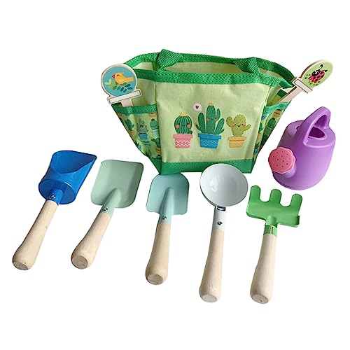 HOODANCOS 1 Satz Gartenwerkzeug Teiliges aus Holz für Blumen und Gemüseanbau Leicht und Handlich für Outdoor Aktivitäten im Garten oder Am Strand von HOODANCOS