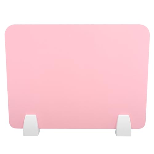 HOODANCOS 1 Satz Isolationsschutzplatine büro schuler Tischtrenner Schreibtischbarriere Privatsphäretrenner Stand Tür Selbststehende Hustenschutzplatte Teiler Bildschirmbereich PVC Rosa von HOODANCOS