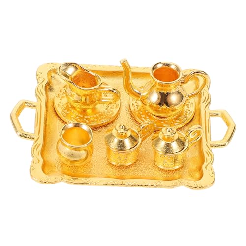 HOODANCOS 1 Satz Mini-Teeservice-Modell winzig Miniatur Puppe gefälschtes Teegeschirr entzückende Mini-Hausdekoration Teegeschirr DIY-Versorgung Legierung Golden HOODANCOS 1 Satz Mini-Teeservice-Modell winzig Miniatur Puppe gefälschtes Teegeschirr entzückende Mini-Hausdekoration Teegeschirr DIY-Versorgung Legierung Golden von HOODANCOS