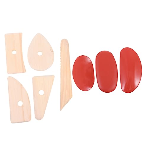 HOODANCOS 1 Satz Modellierwerkzeuge Set Polymer Clay Sculpting Tools für Kreative Töpferprojekte Holzschneider und Schaber Leicht und Praktisch für DIY Bastelarbeiten von HOODANCOS