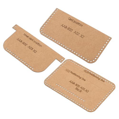 HOODANCOS Brieftaschenmuster Vorlage Kartentaschenvorlage Lederstanzform Geldbörsenschablone DIY Werkzeug Für Lederproduktion Handtaschenherstellung von HOODANCOS