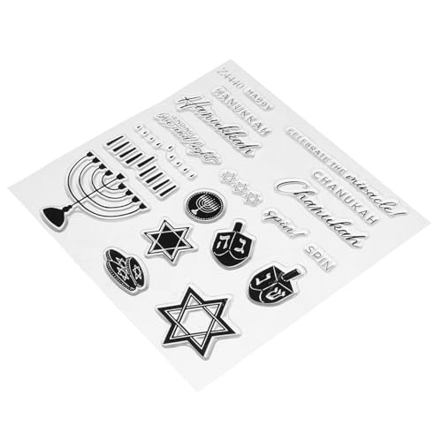 HOODANCOS 1 Set Chanukka Stanzer Kinderstempel Aufkleber Fondant Benutzerdefinierte Stempel Selbstfärbende Stempel Für Scrapbooking Weihnachtsplätzchenformen Transparente Stempel von HOODANCOS