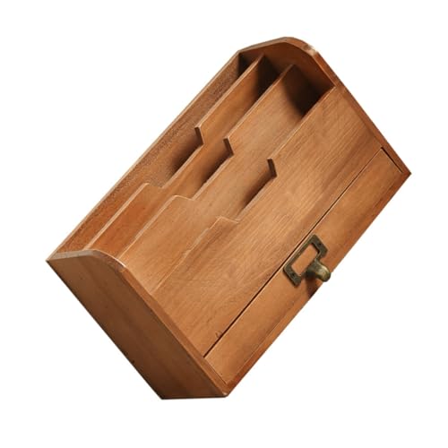 HOODANCOS 1 Stück Bücherregal aus Holz Mehrschichtiger Schreibtisch Organizer für Büro Studium und Zuhause Dekorativ und Praktisch Bietet Großzügigen Stauraum für Unterlagen und von HOODANCOS