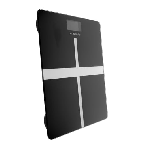 HOODANCOS 1 Stück USB Aufladbare Körperwaage aus Sicherheitsglas Multifunktionale Haushaltswaage mit Präziser LED Anzeige für Zuhause Hohe Genauigkeit und Sichere Nutzung von HOODANCOS